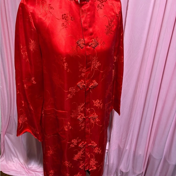Elegant Red Floral Women's Coat - Picture 1 of 3